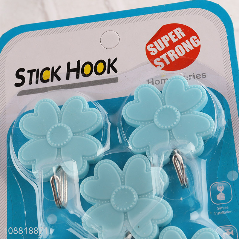 New product 5pcs four-leaf clover shaped sticky hooks for hanging