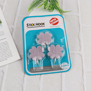 Good quality 5pcs four-leaf clover shaped plastic adhesive hooks