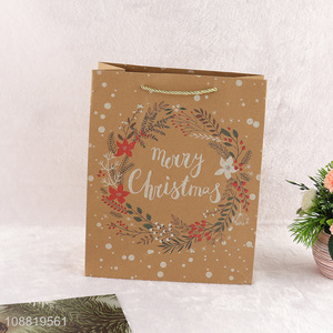 Hot selling Christmas paper gift bag with handles