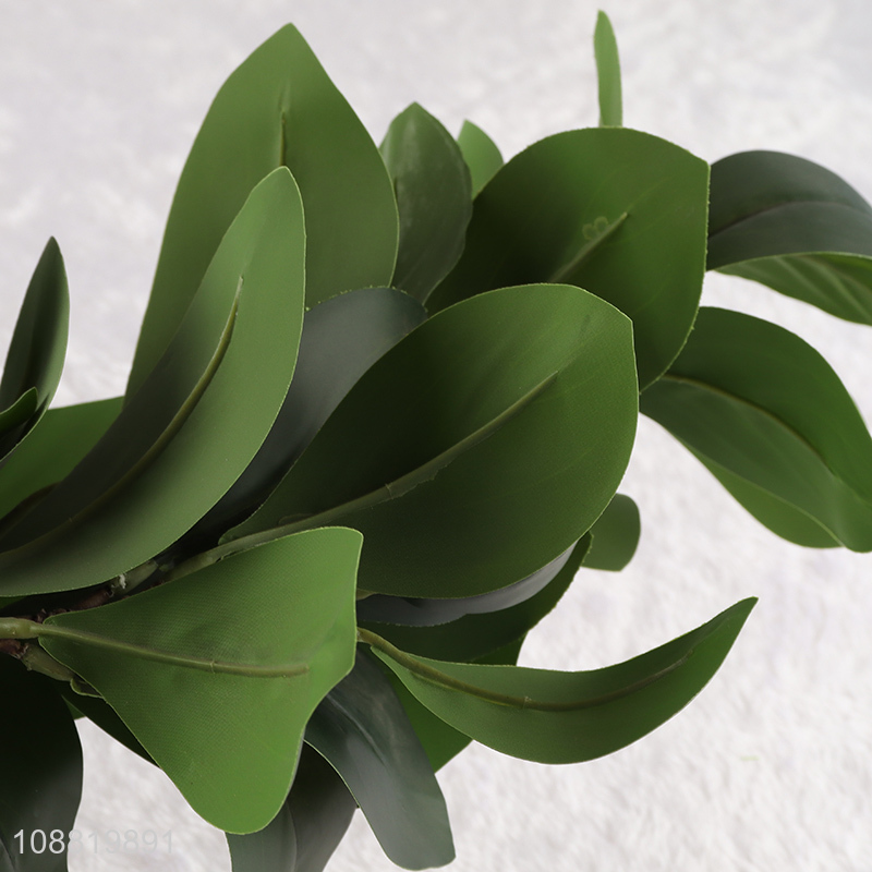 High quality 3-head artificial plant fake greenery with stem