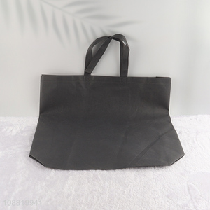 Custom logo reusable non-woven <em>shopping</em> tote <em>bag</em> with handles