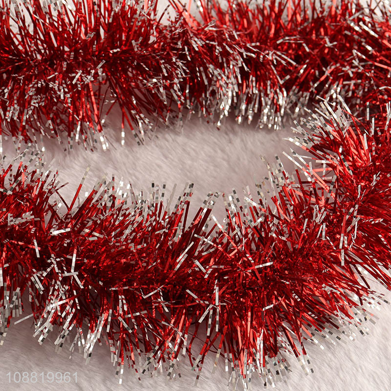 Good quality Christmas tinsel garland for Xmas tree decor