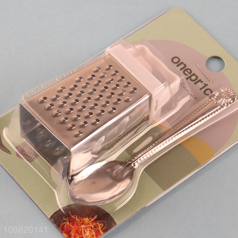 Online wholesale stainless steel spoon and box grater set