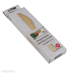 Top selling bamboo disposable dinner knife wholesale