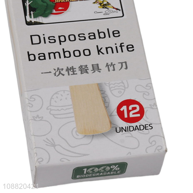 Top selling bamboo disposable dinner knife wholesale