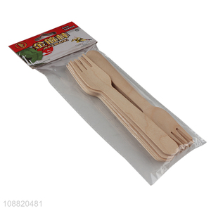 New arrival bamboo <em>disposable</em> tableware <em>fork</em> for sale