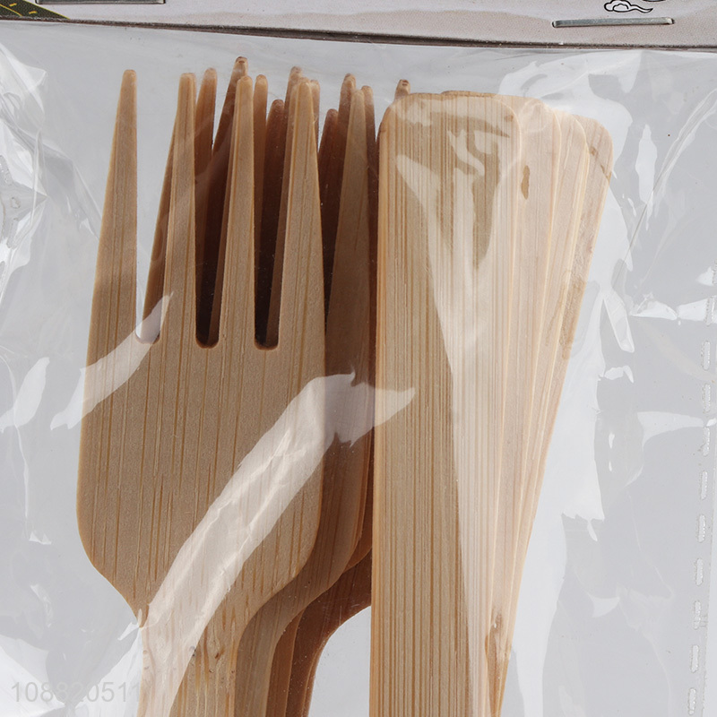 Popular products disposable bamboo tableware fork for sale