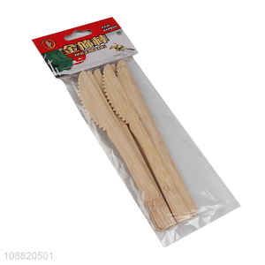 Factory price bamboo disposable dinner knife for sale
