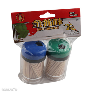 Hot sale bamboo disposable toothpick with toothpick containers