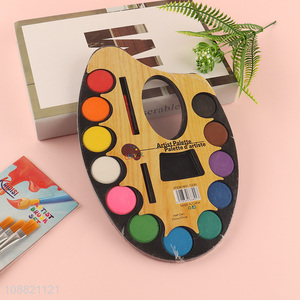 Hot selling 12 colors watercolor paints set with a brush