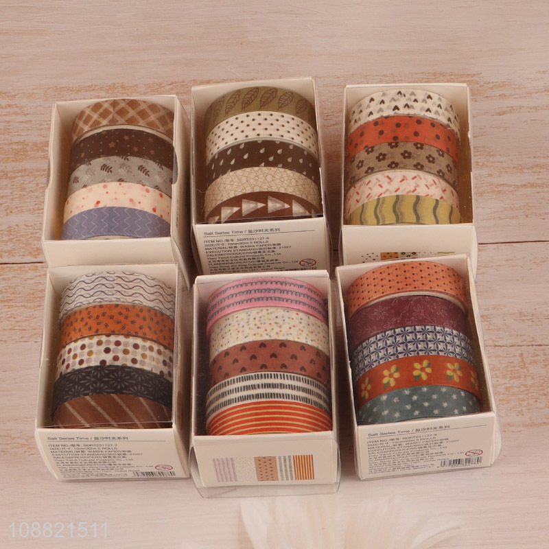 Factory price 5 rolls washi paper tape set for gift wrapping