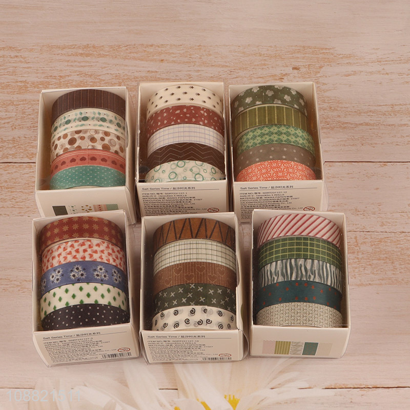 Factory price 5 rolls washi paper tape set for gift wrapping