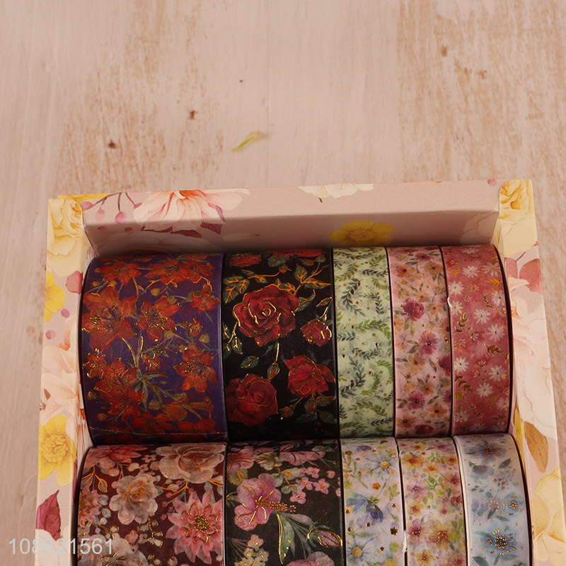 Hot selling 20 rolls floral washi paper tape set for crafts