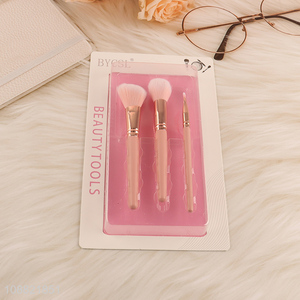 Latest products multi-purpose 3pcs makeup brush set for sale