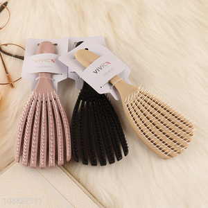 Hot sale wide teeth hollow hair <em>comb</em> anti-static hair brush wholesale