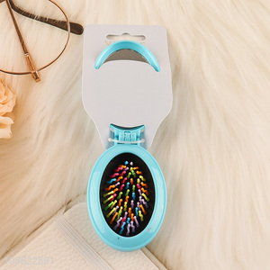 Top sale folding portable hair <em>comb</em> massager brush wholesale