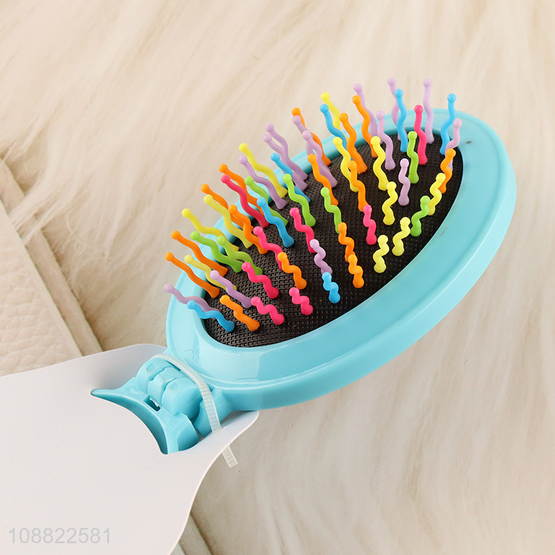 Top sale folding portable hair comb massager brush wholesale