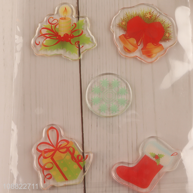 New Arrival Christmas Thick Gel Window Clings for Gifts