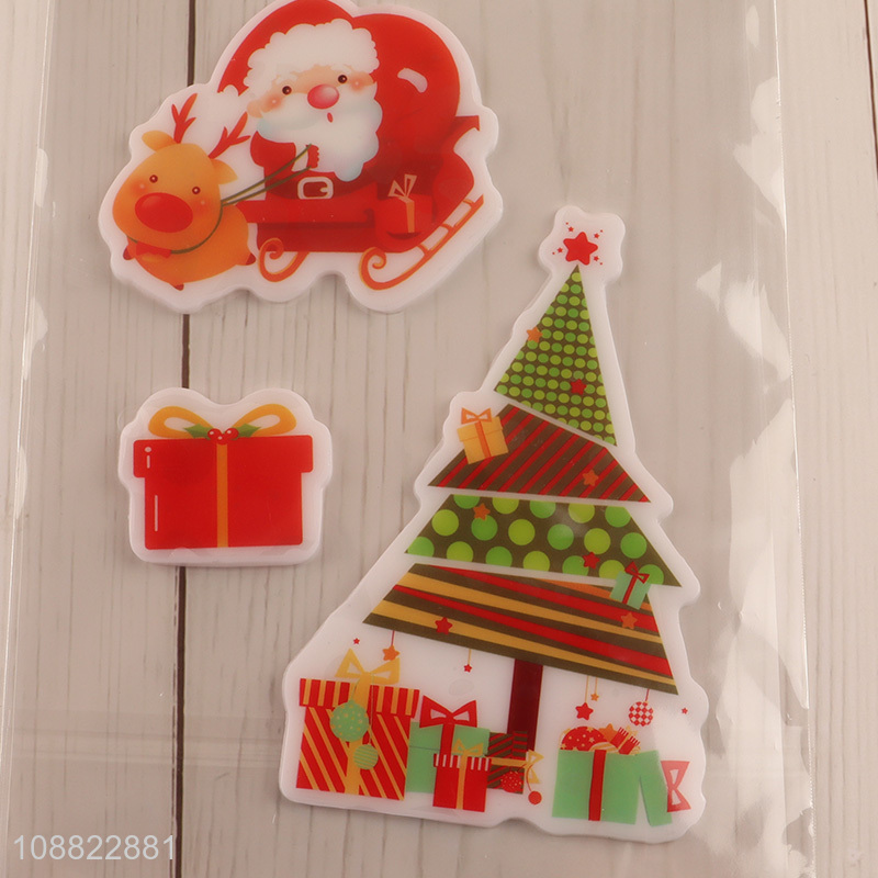 Factory Supply Christmas Window Stickers Reusable Window Decals