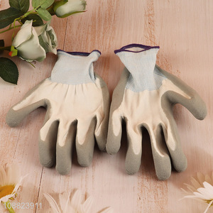 Wholesale non-slip cut resistant safety work gloves gardening gloves