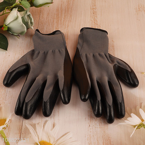 New product durable nitrile coated gardening gloves safety work gloves