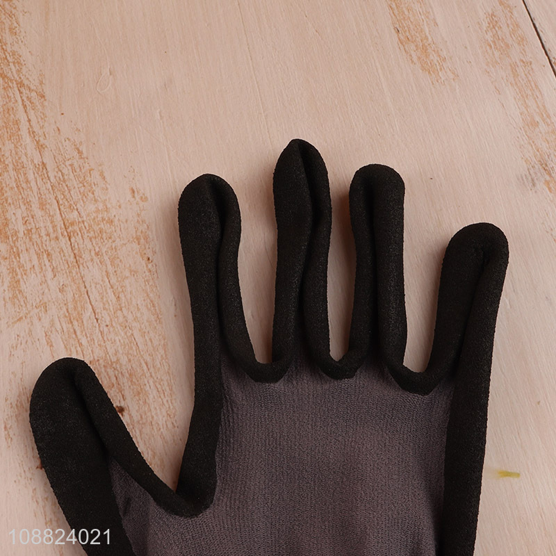 Wholesale nitrile coated wear resistant gardening gloves dipping gloves