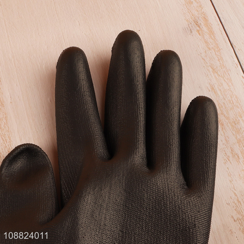 Factory supply wear resistant non-slip pu coated safety work gloves