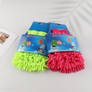 Top quality chenille car wash and wipe car <em>gloves</em> wholesale