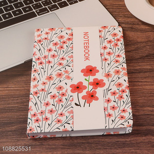 Hot selling A5 floral print hard cover <em>notebook</em> diary journal for student