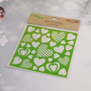 Good quality heart shape plastic drawing <em>painting</em> stencils for kids