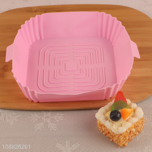 Wholesale air fryer silicone liners pots reusable baking tray