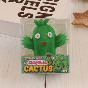 New product shapable cactus squishy squeeze toys stress relief toy