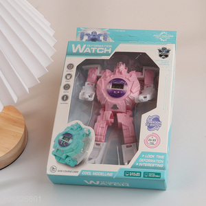 Online wholesale transformer watch robot <em>toy</em> for kids boys girls