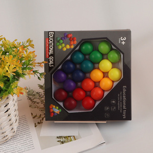 Wholesale rainbow bead ball fidget <em>toy</em> stress relief <em>toy</em> for kids