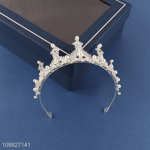Hot selling girls princess crystal tiaras for hair accessories