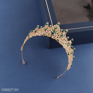 Yiwu market <em>hair</em> <em>accessories</em> crystal tiaras for princess <em>girls</em>