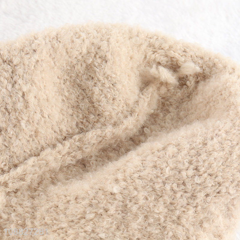 New arrival winter plush warm earmuffs hat for sale