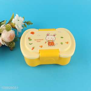 Hot items cartoon kids plastic lunch box with fork and <em>spoon</em>