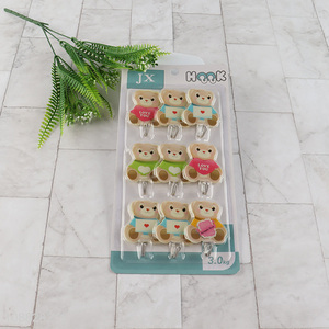 Most popular 9pcs bear shaped <em>plastic</em> sticky <em>hook</em> set