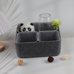 Wholesale 4pcs felt drawer organizer tray <em>storage</em> bin for home dormitory