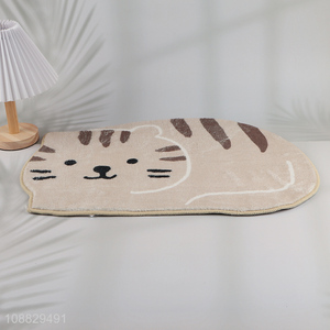 Good quality cartoon cat non-slip absorbent bathroom rug mat