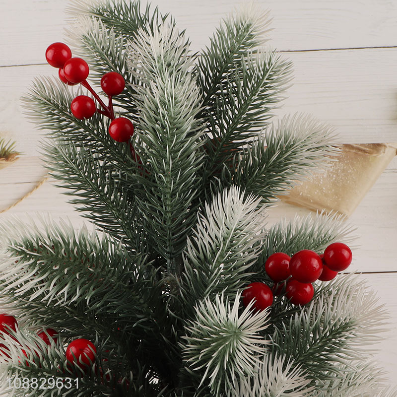 High quality mini artificial Christmas pine tree for desktop decoration