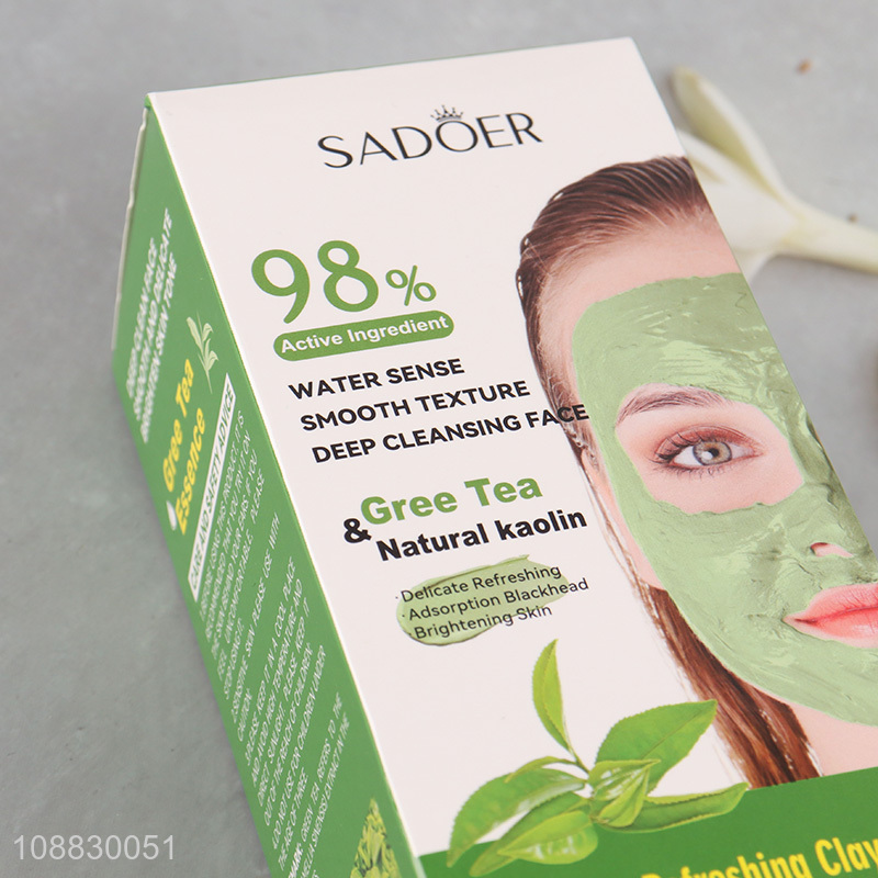 Best quality face care green tea refreshing clay mask