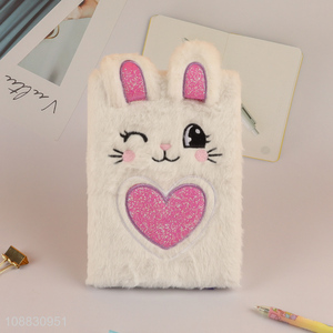 Hot selling cute animal plush <em>notebook</em> journal for kids girls