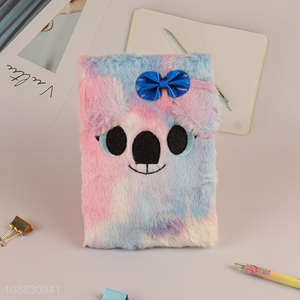 New product cute plush <em>notebook</em> fluffy journal diary for kids