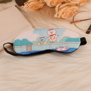 Good price comfortable cartoon printed blindfold sleeping eye mask