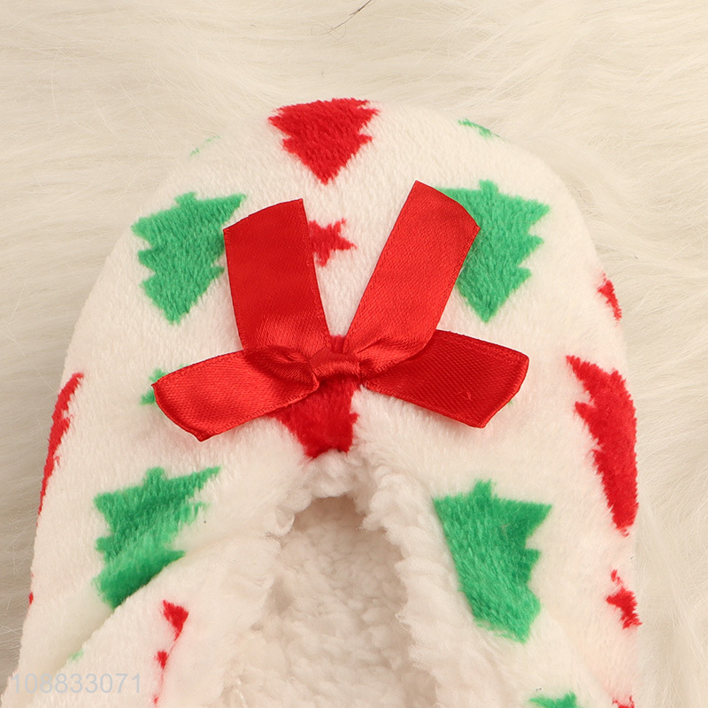 High quality women's slippers fuzzy Christmas house slippers