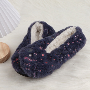 Wholesale winter warm women slippers plush house slippers