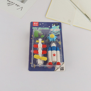 High quality students stationery <em>eraser</em> set for school