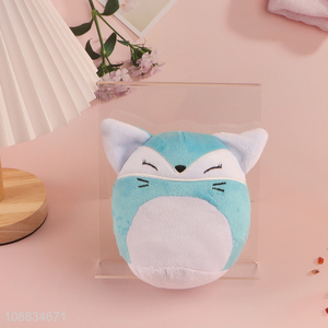 High quality cartoon fox plush baby rattle <em>toy</em> for infants